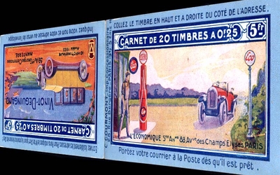 Vieux timbres en gros plan