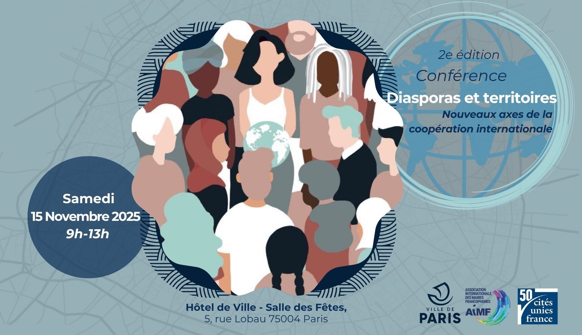 Visuel de la conférence Diasporas 2025