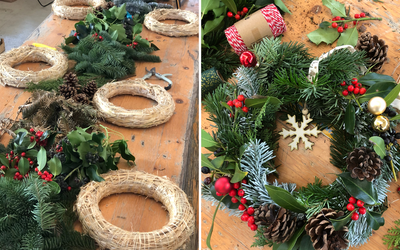 Atelier couronne de noël