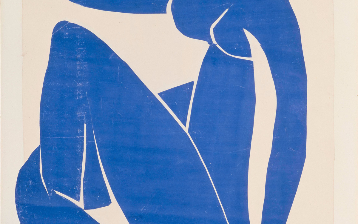 Oeuvre de Matisse représentant une femme nue peinte en bleu