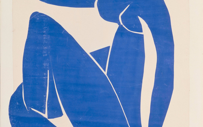 Oeuvre de Matisse représentant une femme nue peinte en bleu