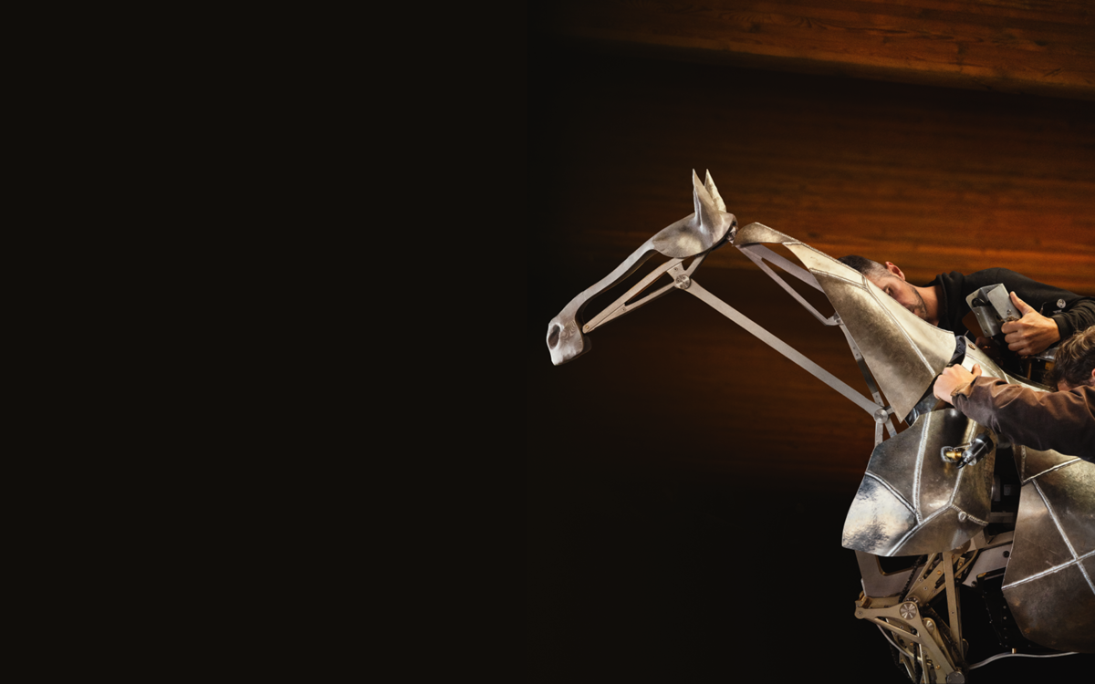 Zeus, the metal horse at MuAM - Installation exhibition image