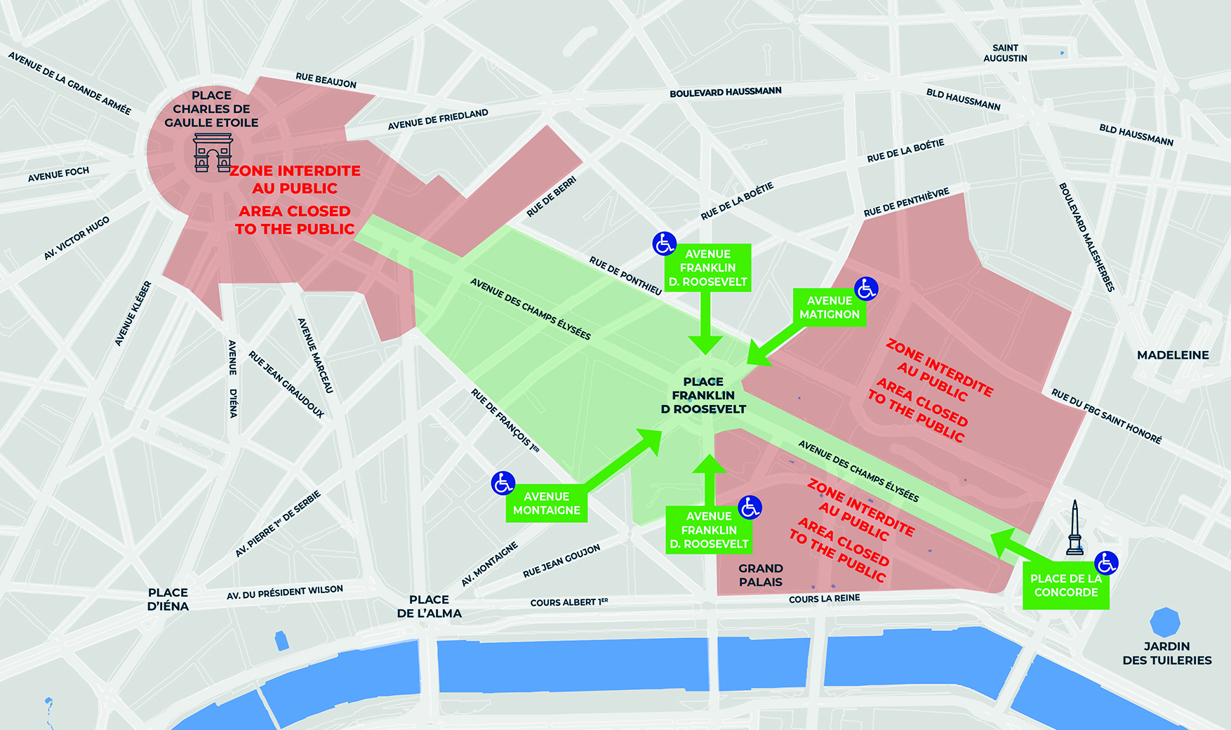 Plan d'accès pour la soirée du Nouvel An