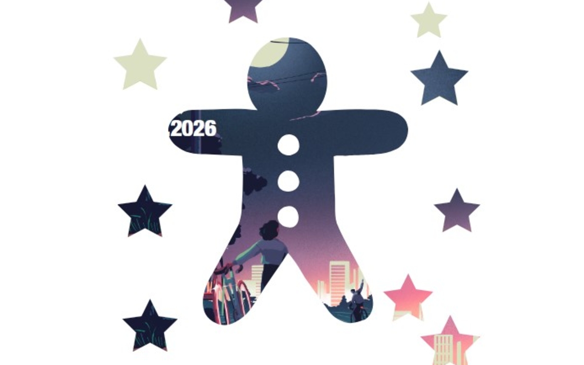 bonhomme dans un ciel étoilé