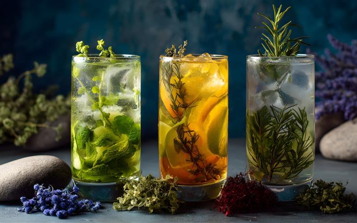 3 verres de cocktails sans alcool