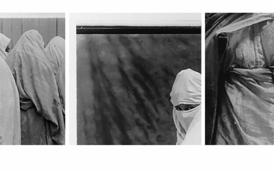 Montage de photos en noir et blanc de l'artiste Hoda Afshar 