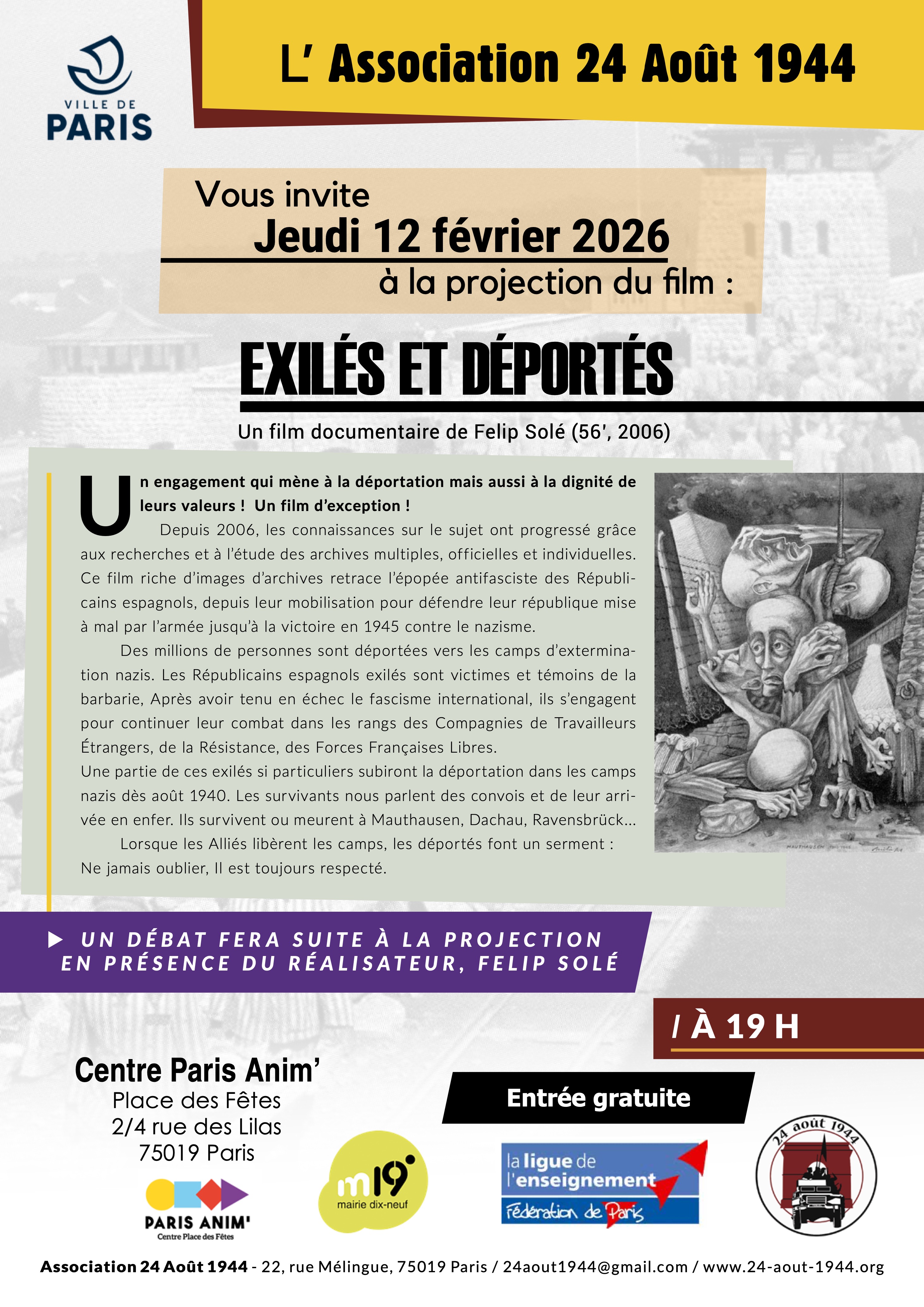 Exilés et Deportés_projection