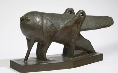 Sculpture de l'artiste Chana Orloff intitulée "Sauterelle"