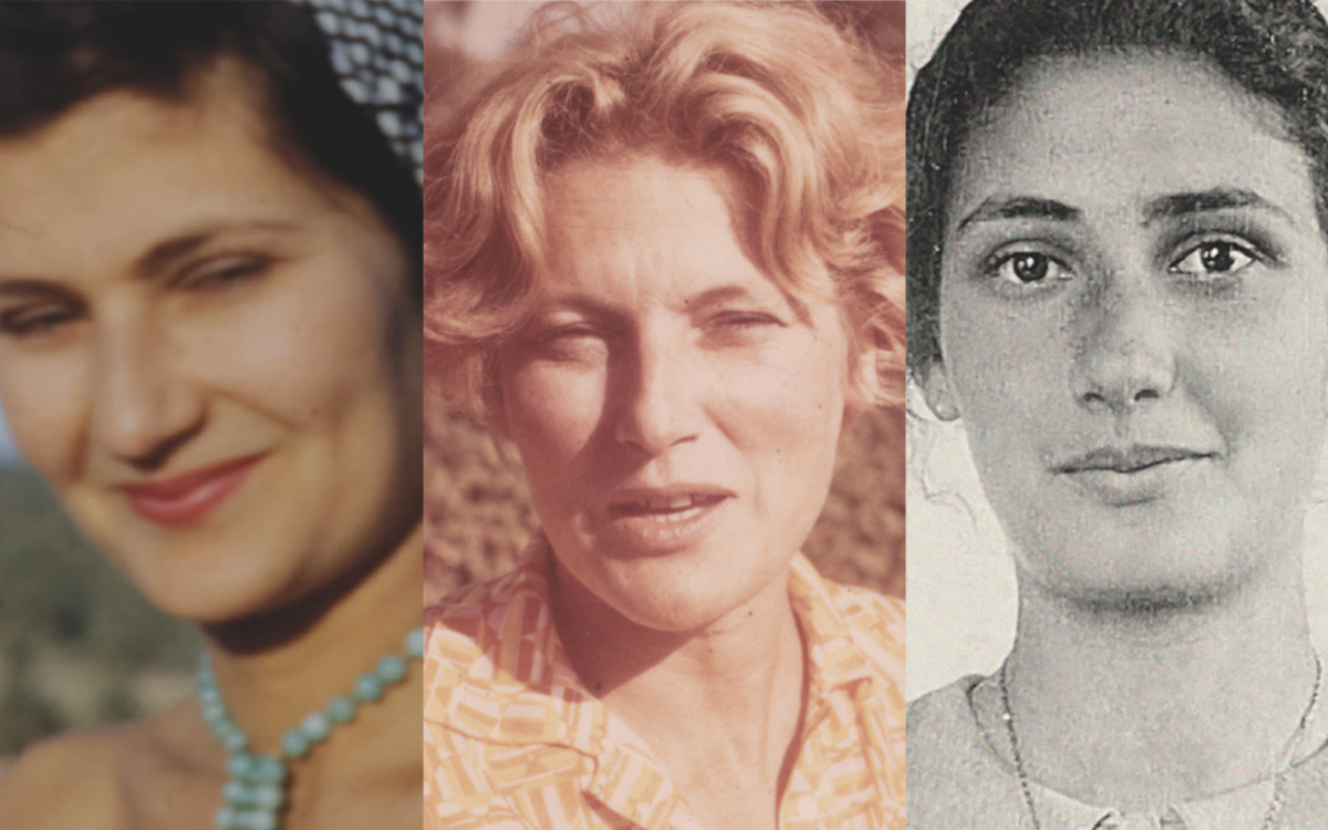 Montage des trois visages de Simone Veil et de ses soeurs