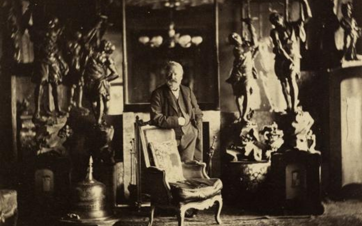 Cliché en noir et blanc de Victor Hugo