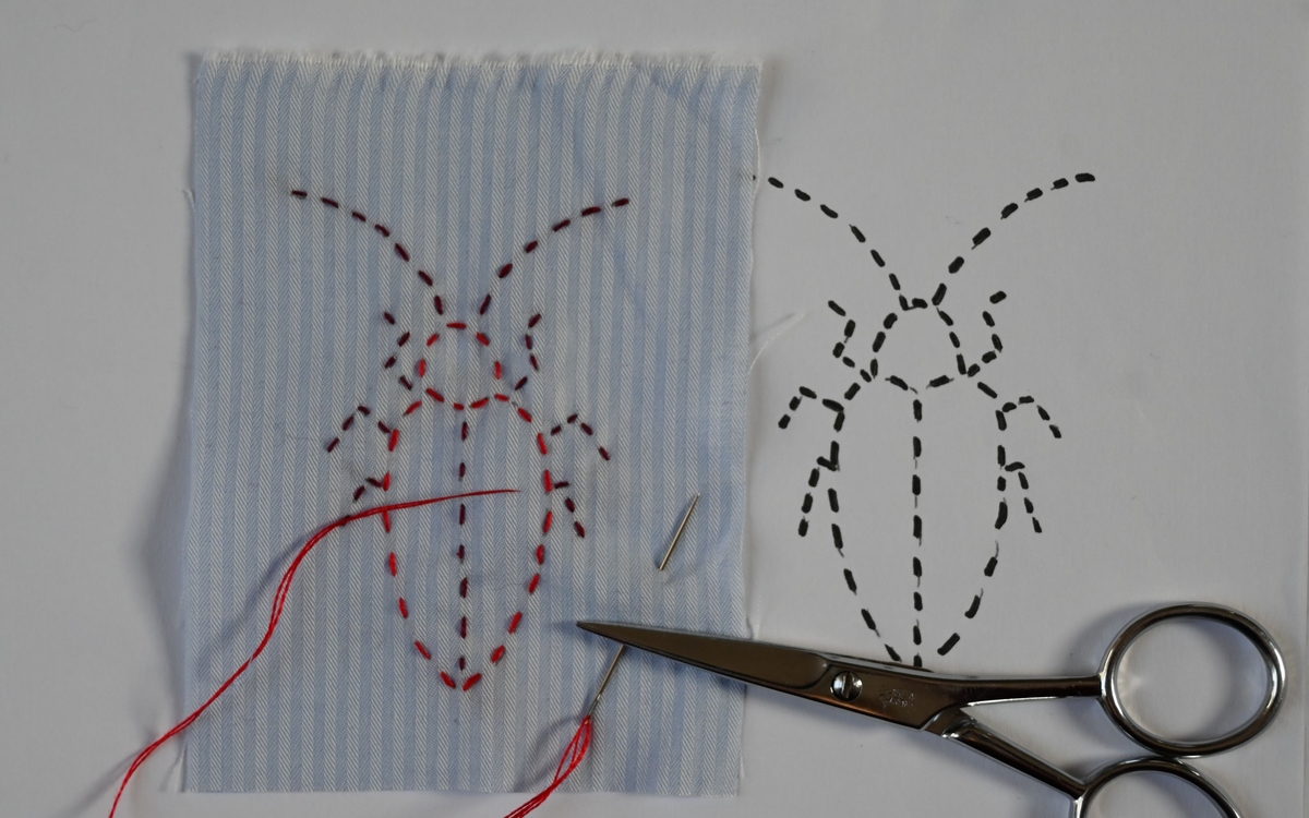 motif brodé au point de sashiko