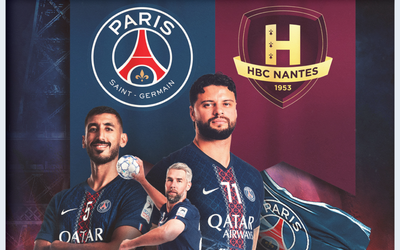 Affiche PSG Handball vs HBC Nantes.