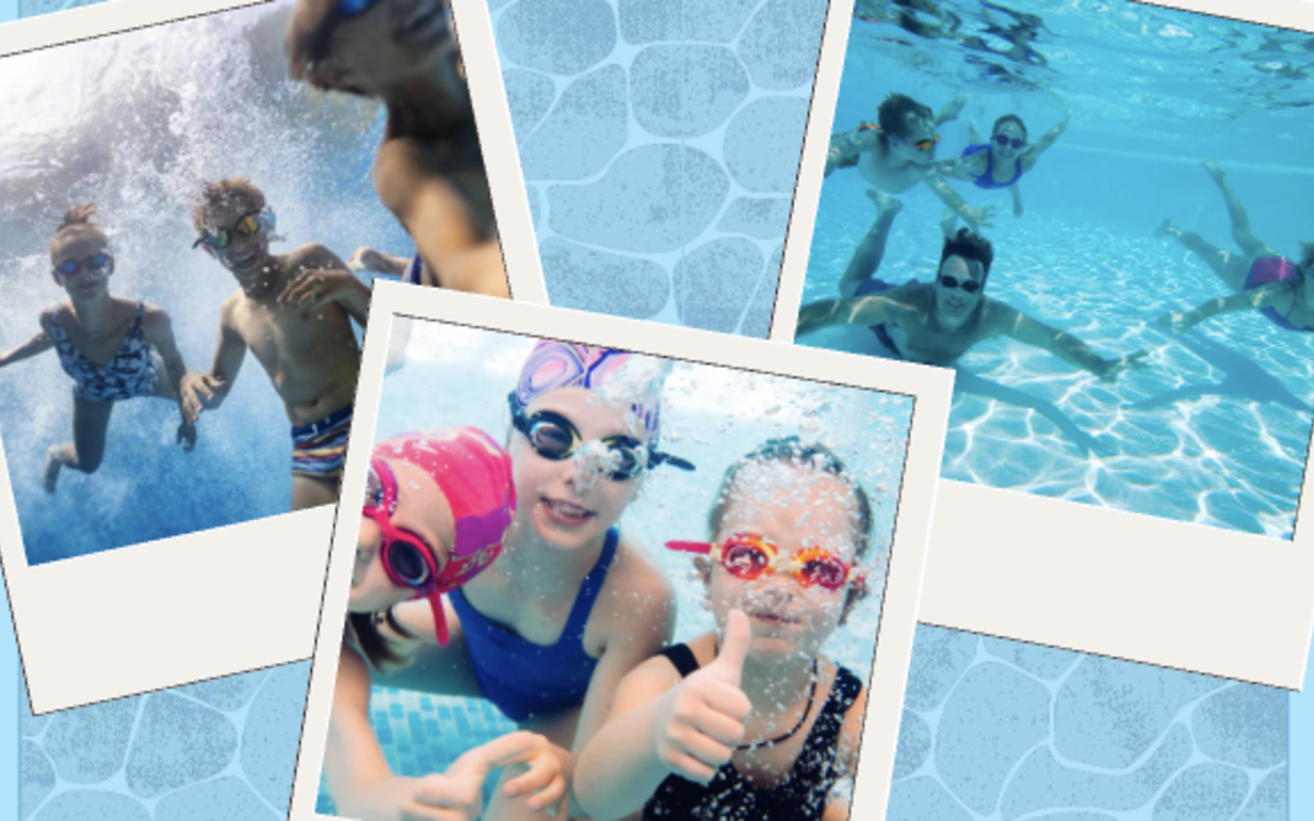 Séance photo sous l’eau en famille