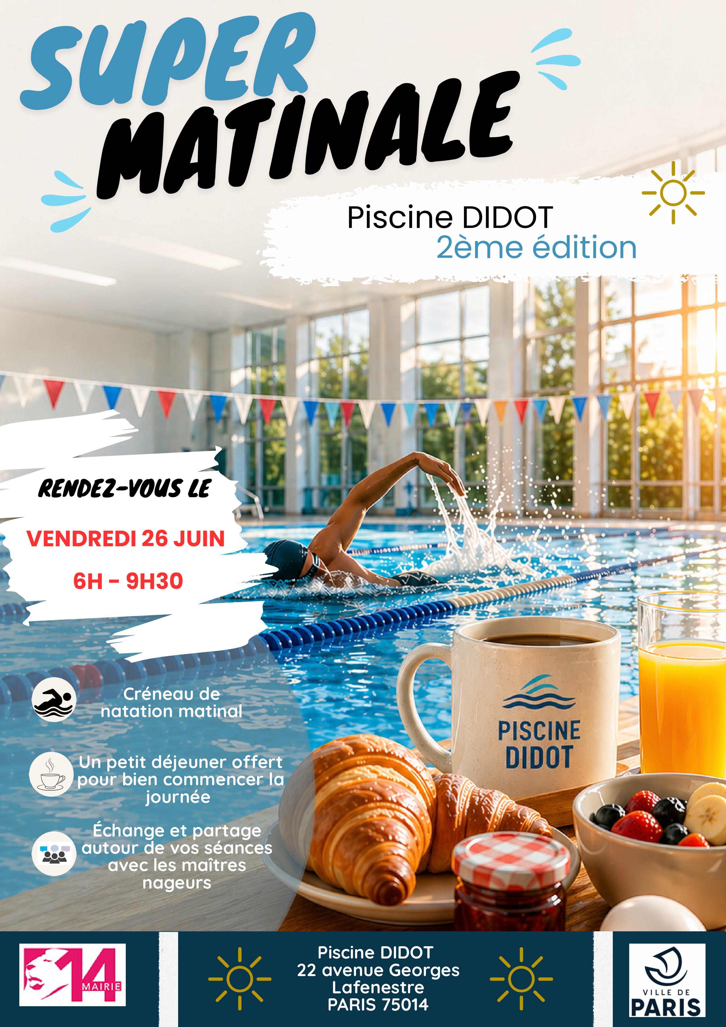 super matinale Piscine Diot 2026 petit déjeuner