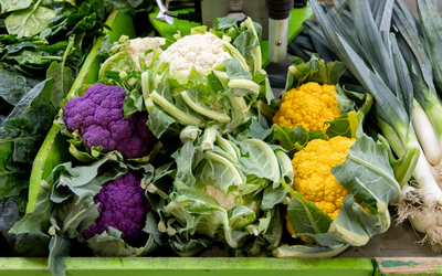 Phot d'un étal de marché.
