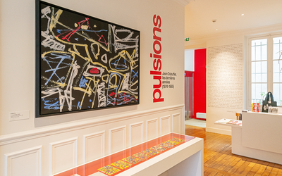 Vue de l'exposition "Pulsions. Jean Dubuffet, les dernières années (1974-1985)", Fondation Dubuffet, Paris