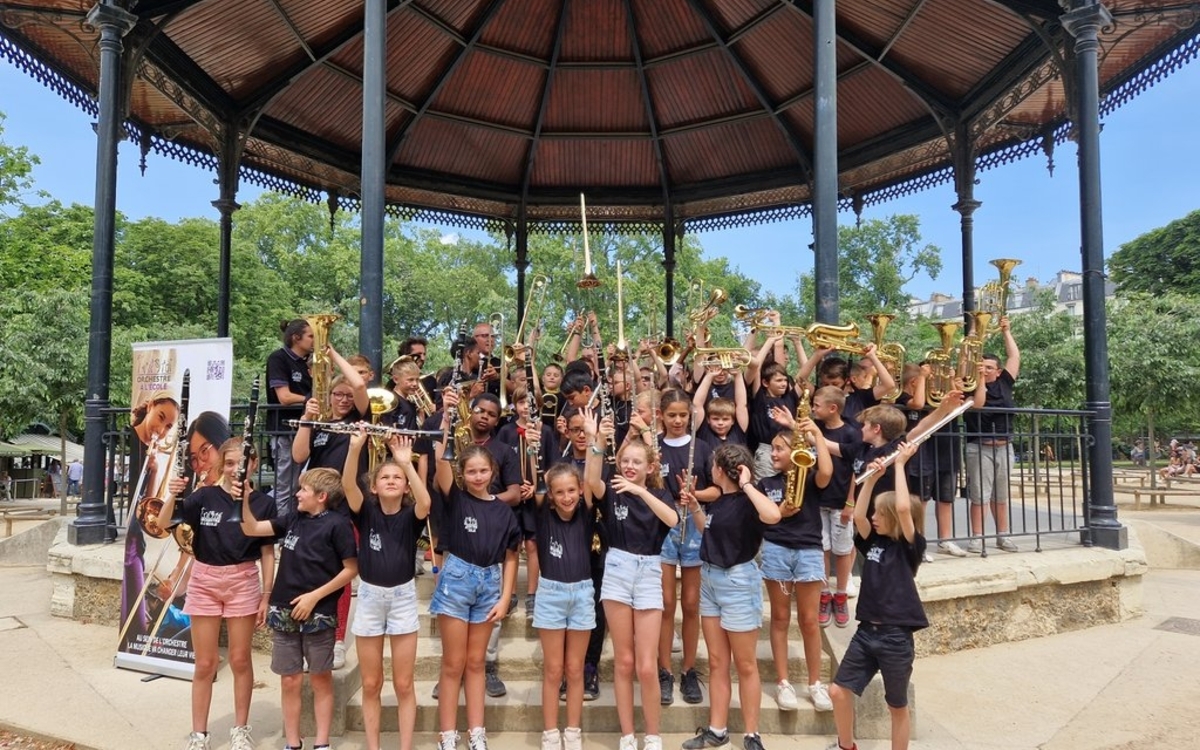 Concert des orchestres à l'école des villes de Pernay (37) et Dunkerque (59)