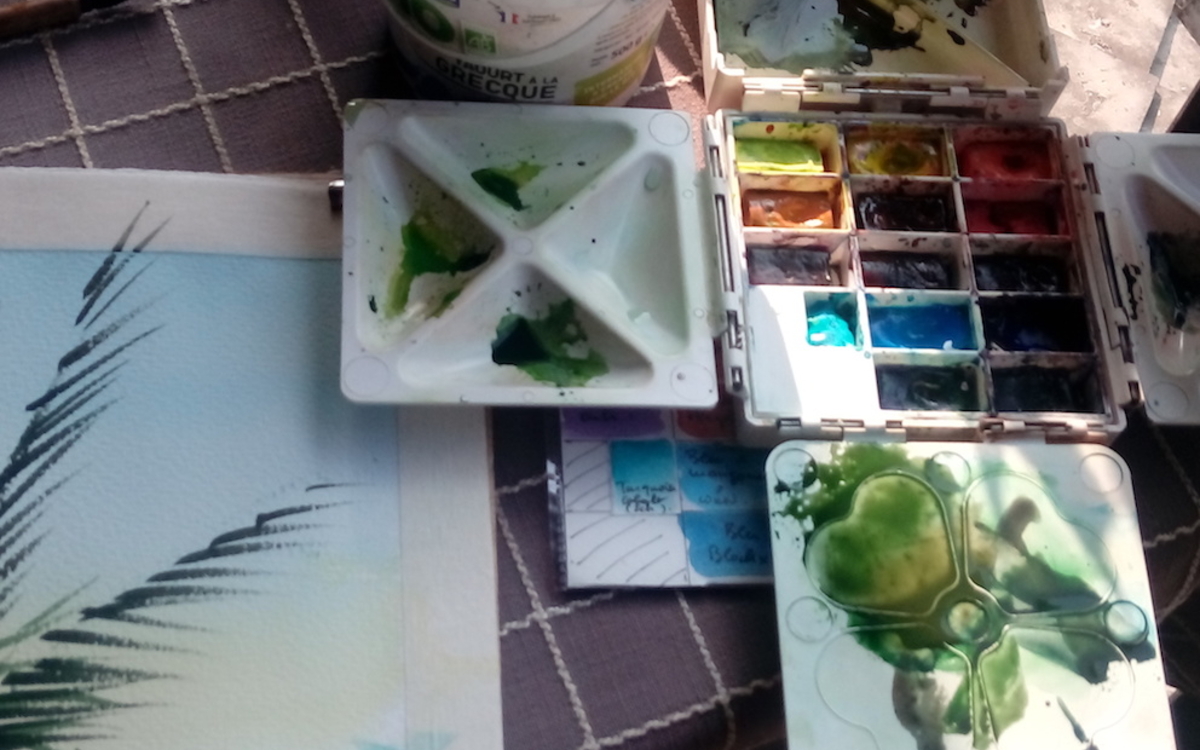 palette d'aquarelle