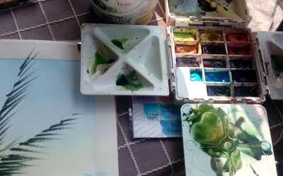 palette d'aquarelle