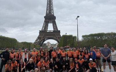 Photo de groupe de l'Orange Team Running