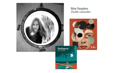 montage d'une photo de l'autrice et de deux couvertures de ses romans