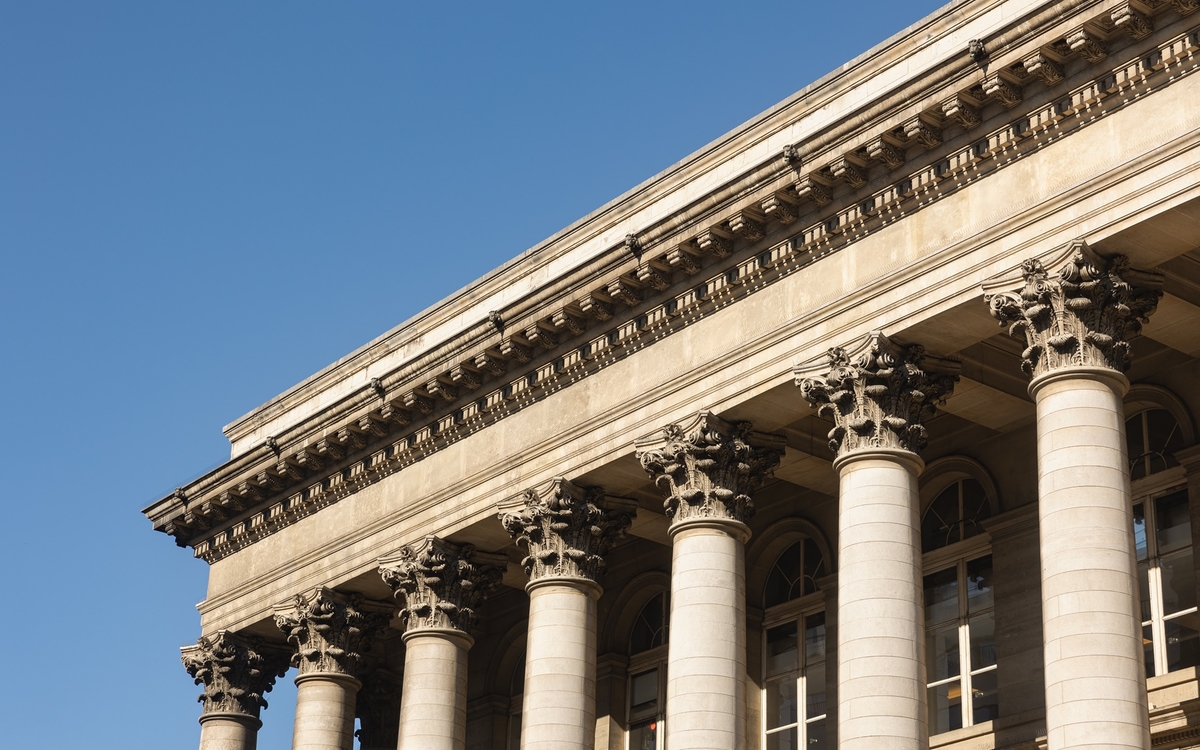 Façade du Palais Brongniart.