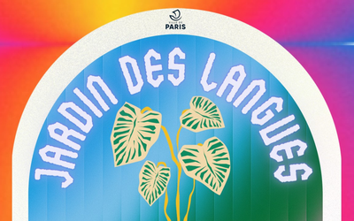 Affiche de l'événement "Jardin des Langues" organisé par les pôles Langues des bibliothèques de la Ville de Paris