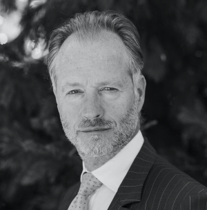Portrait de Philippe Durand en noir et blanc