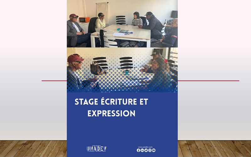Des personnes malvoyantes se réunissent pour faire un atelier d'écriture