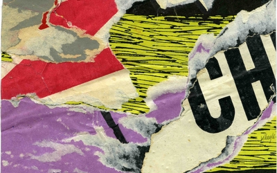 Affiches lacérées marouflées sur toile