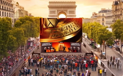 Vue sur L'Esports Festival arrive sur les Champs-Elysées