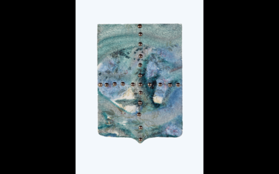 Papier marouflé sur bois, peinture, clous, encre de Chine, feutre