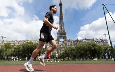 Photo d'un coureur au stade Emile-Anthoine.