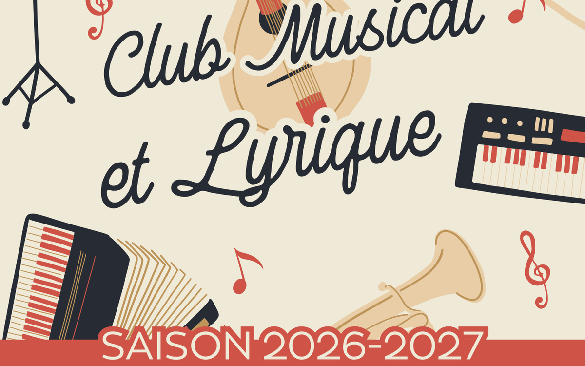 Affiche du Club Musical et Lyrique présentant la saison 2026-2027