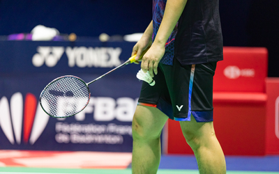 Photo de badminton à l'Adidas Arena.