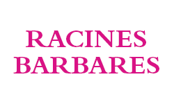 Logo Racines Barbares en rouge sur fond blanc