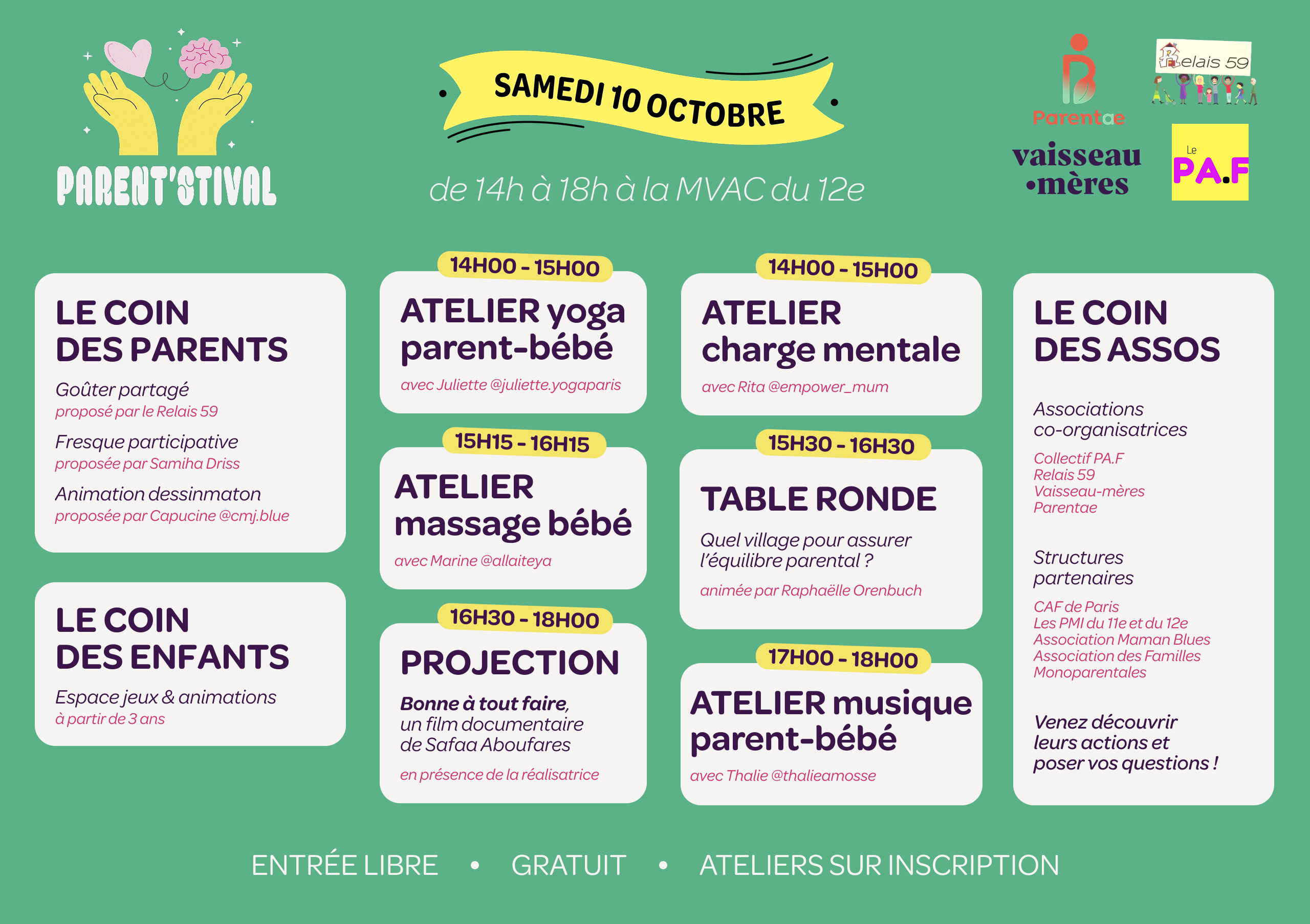 Programme du Parent'Stival