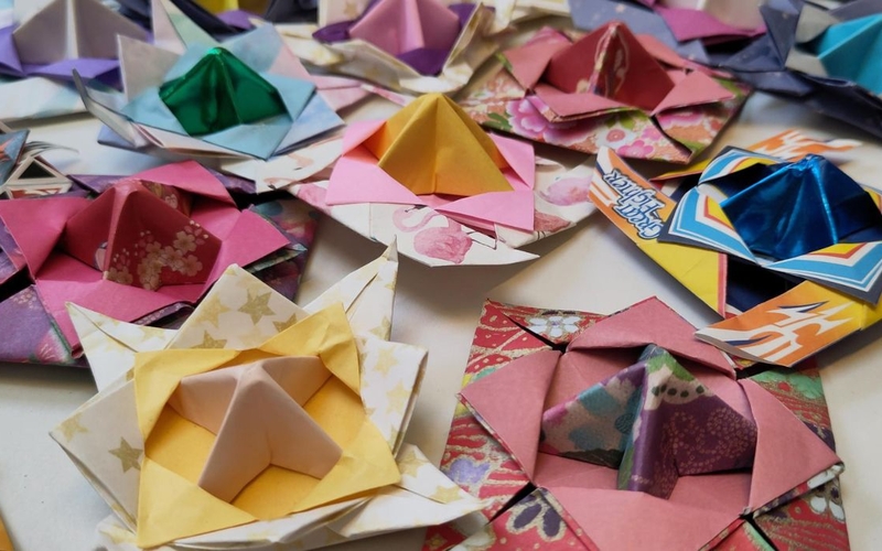 Toupies en origami