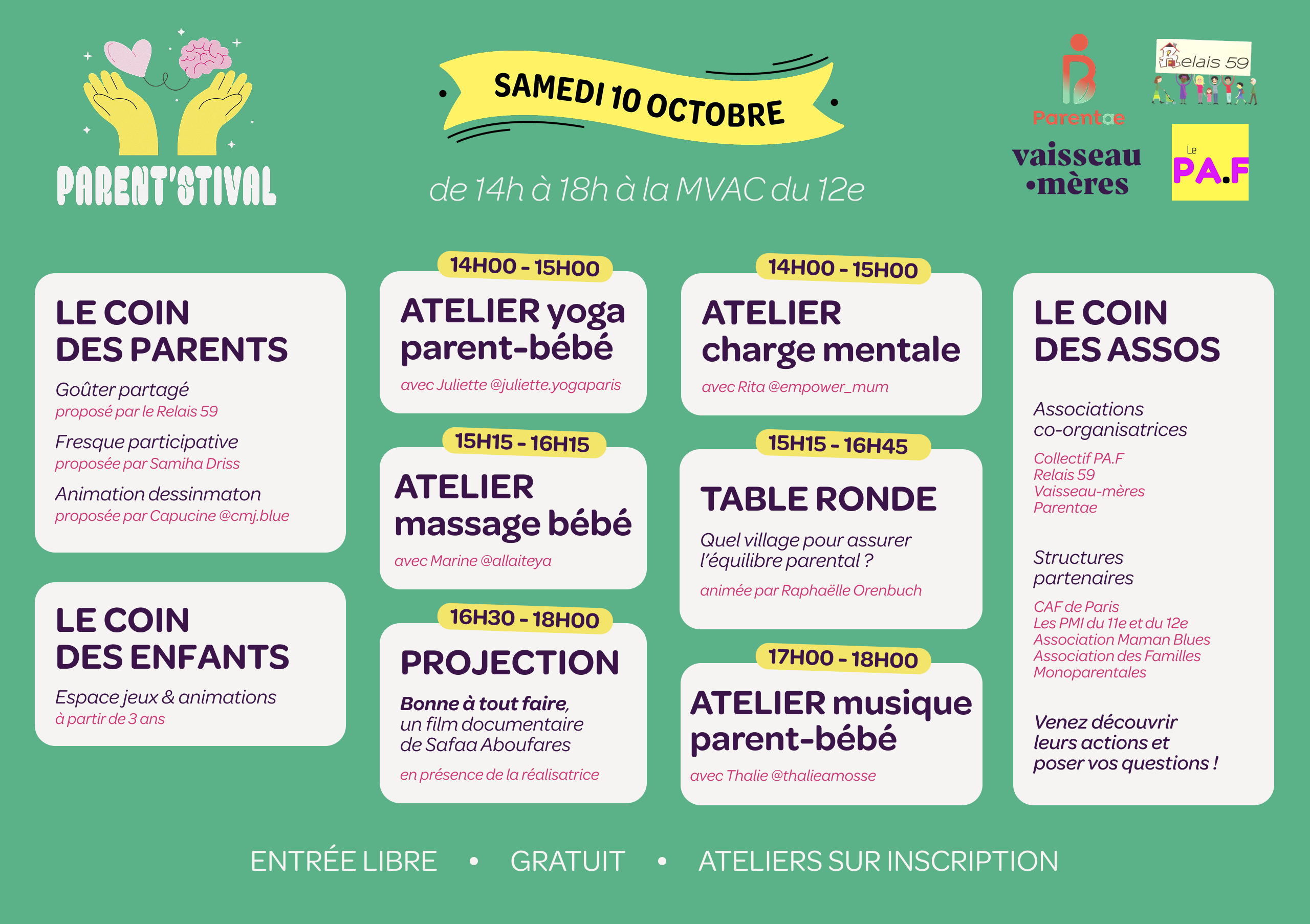 Programme du Parent'Stival