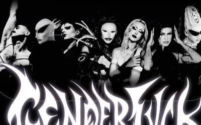 Visuel représentant plusieurs drag queens sur un fond noir