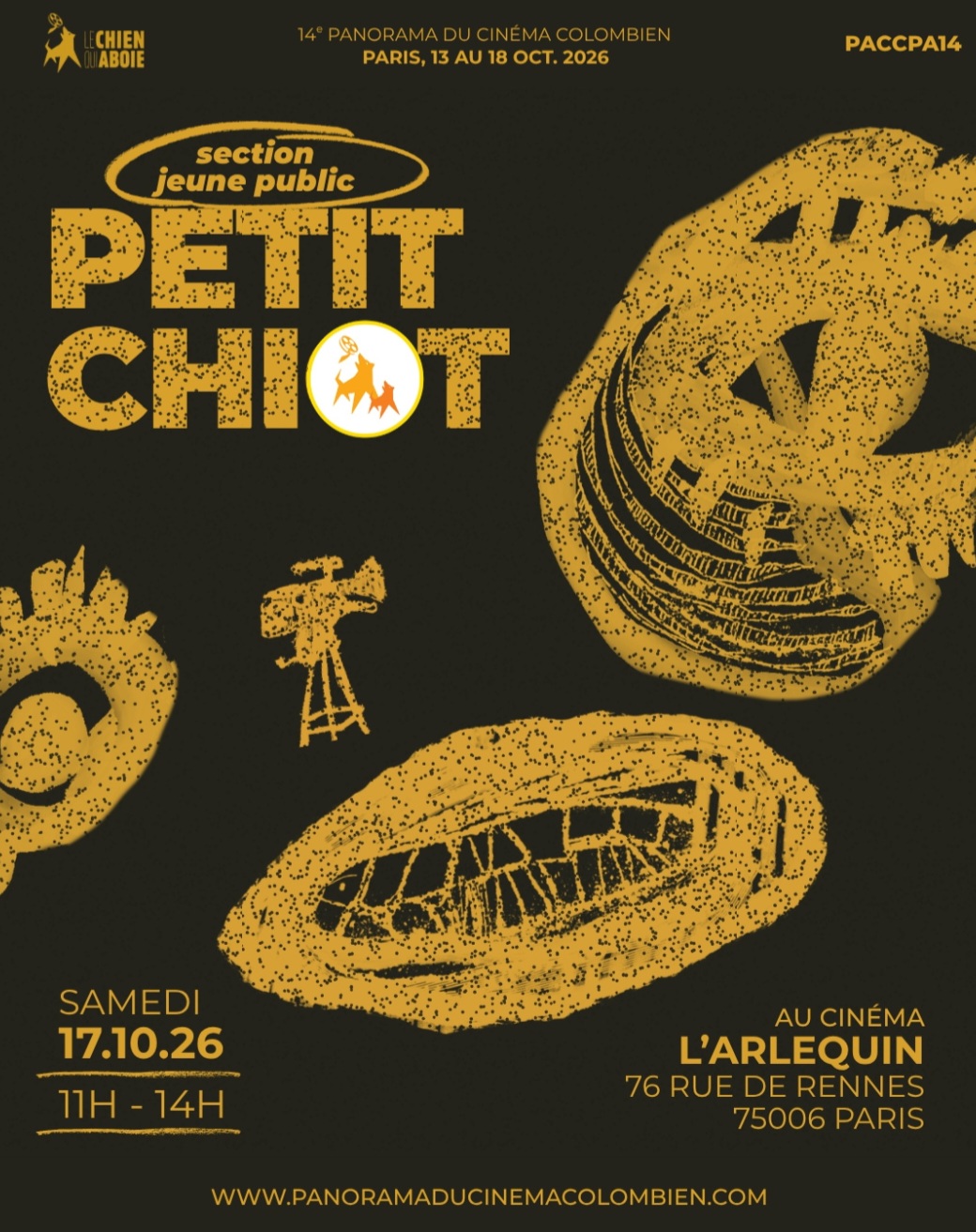 Affiche du Petit-Chiot 2026 du Panorama du Cinéma Colombien